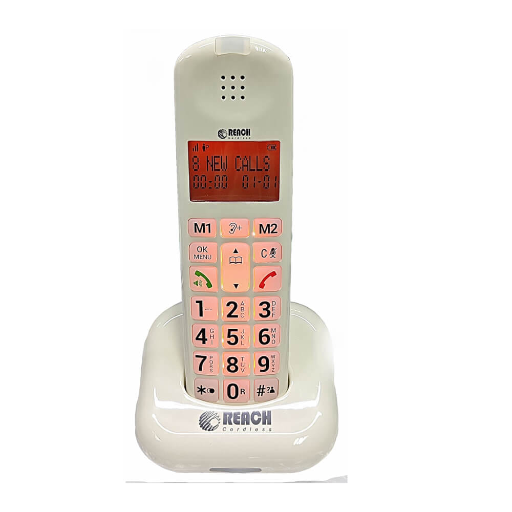 โทรศัพท์บ้าน โทรศัพท์ไร้สาย  REACH รุ่น DP-2800 สีขาว_6